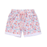 Jersey Cotton Floral Girls Shorts